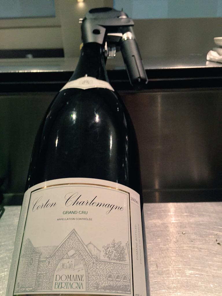 frenzl2's tweet photo. That's not a miniature @Coravin, it's a jeroboam of 15yo #burgundy on by the glass this Friday @ezardmelbourne #wine http://t.co/GROpaowhdu