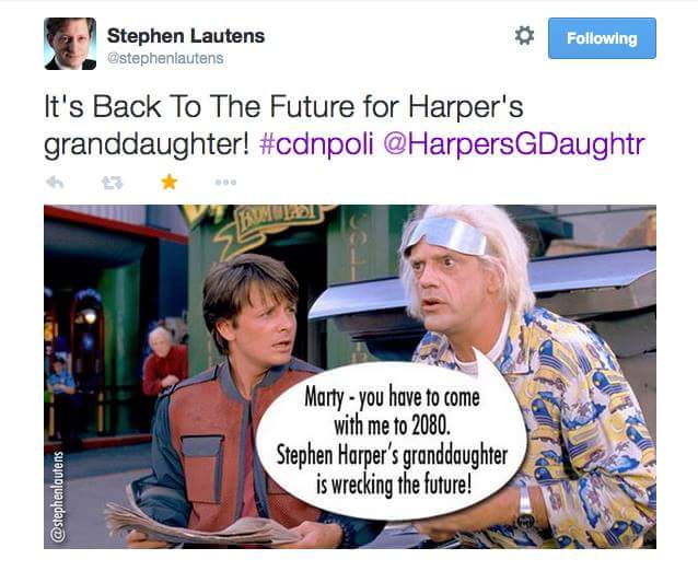 LuvLaffen's tweet image. #cdnpoli #budget2015 #BudgetFail #HarpersGranddaughter #HarperFailsCanadians except for the wealthy! #HeaveSteve2015