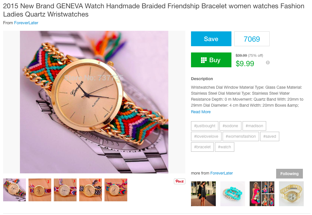foreverlatercom's tweet photo. #Fashion 2015 New GENEVA Watch #Handmade Braided Friendship #Bracelet  for only #9.99! http://t.co/hoGfJtXAIw http://t.co/IDYOliKUEs