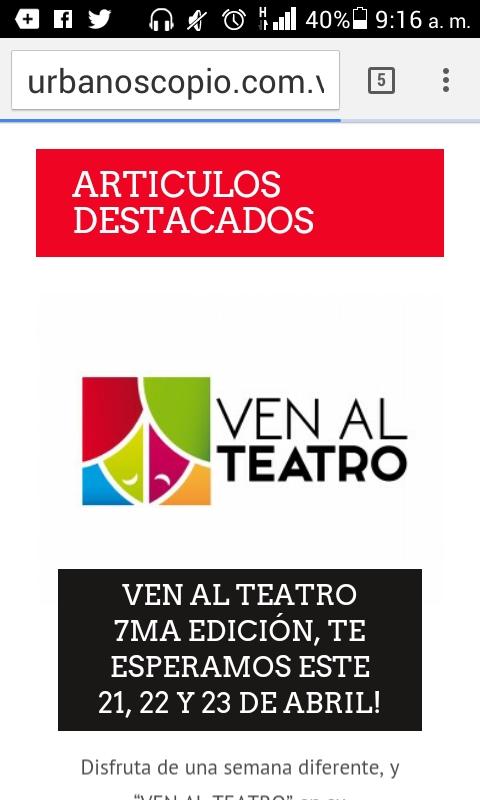 URBANOSCOPIO's tweet photo. "@VenALTeatroO: Gracias @CarlosGarc1a @FPCN_Merida @INMUCU @MeridaAlcaldia SeDioConÉxito, en #LaRutaDelLibro #Arte http://t.co/Z2Ek2bYUec"