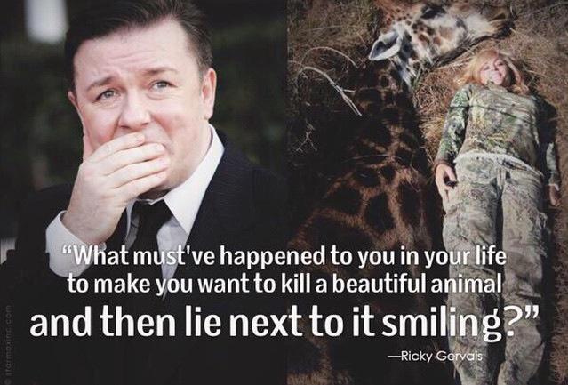 Thís.. <a href="/rickygervais/">Ricky Gervais</a> 
#trophyhunting