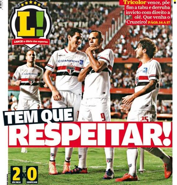 spfcfmz's tweet photo. TEM QUE RESPEITAR! AQUI NAO É BI MUNDIAL COM 1 LIBERTADORES NÃO! http://t.co/9W2bJYzdY8
