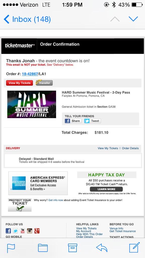 J_Pain12's tweet photo. Copped! Who else is going?? http://t.co/gssimdIIyt