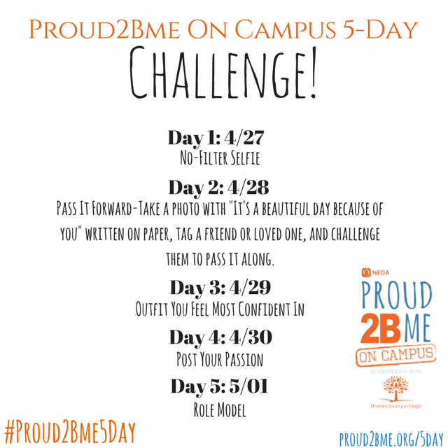 MyHealthyU's tweet photo. Are you down to celebrate self-love +positivity? Join the #Proud2Bme5Day challenge! http://t.co/fHeVWsty8Y http://t.co/JeZKxBo7hW