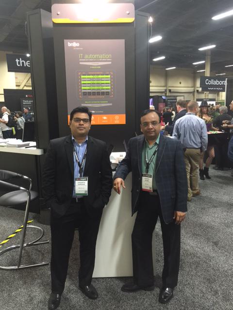 BrillioGlobal's tweet photo. Our amazing Brillians: V. Haridas, S. Rajagopalan & D. Udani showcasing #ITautomation & #ITSM solutions at #Know15! http://t.co/JVp3FYOUvA