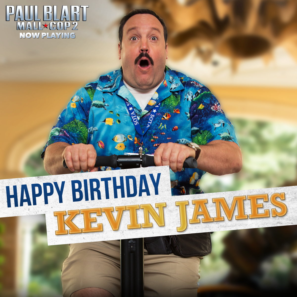 Happy birthday Kevin James! See him in PAUL BLA MALL COP 2 in cinemas now! 