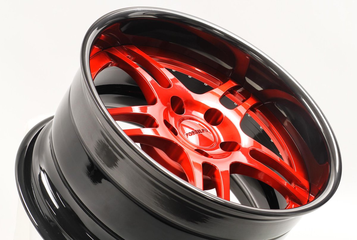 ForgelineWheels's tweet photo. For #WheelWednesday, #Forgeline #DS3P finished in Transparent Red, Gloss Black & Black Pearl http://t.co/KnIeHoJJaJ http://t.co/Jej7sRNtnH