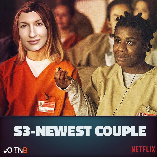alysiareiner's tweet photo. HAHAHA!! RT @OITNB_Daily: @alysiareiner is back #OITNBseason3, this could happen. 😜 #OITNB #SorryNotSorry #FigIsBack http://t.co/yuKRjMDCyb