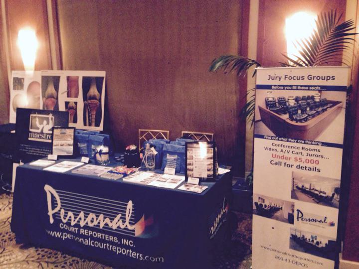 Exhibiting at the CAALA seminar. Mastering the deposition with our client Michael Alder. Beverly Wiltshire hotel.
