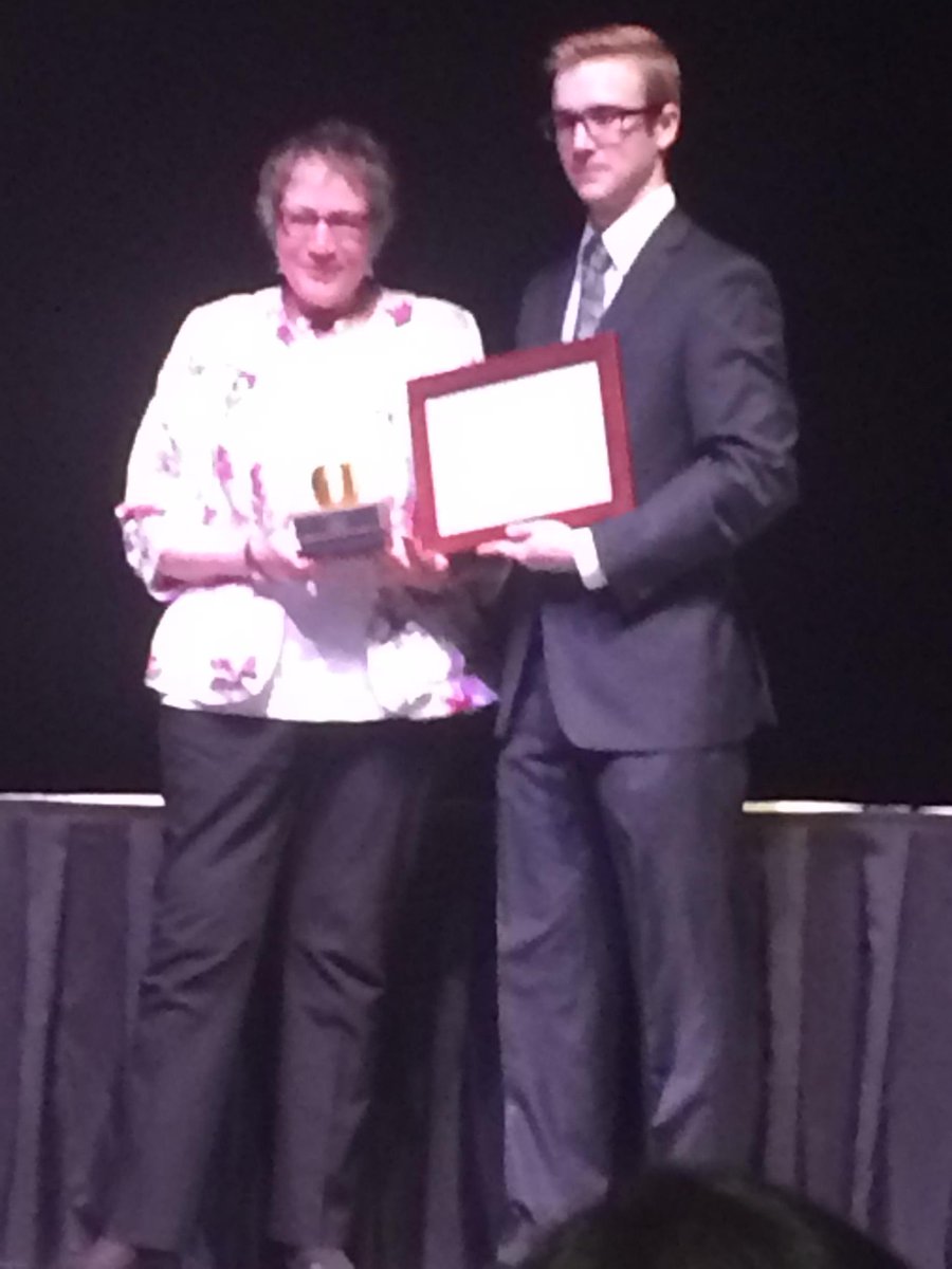 JimDewald's tweet photo. Deb Isaac accepts the Teaching Hall of Fame award on behalf of our dear friend and colleague Dr. Rob Isaac. #loverob http://t.co/7Azx5YoUQg
