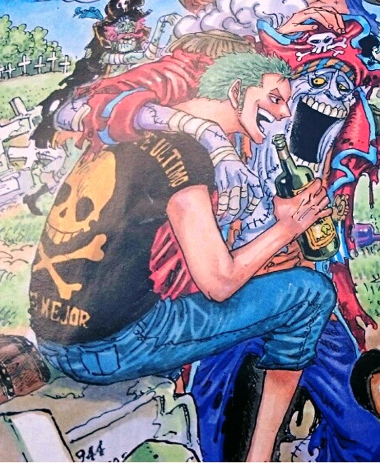Baju Zoro tertulis "Quien rie el último, ríe mejor" (Siapa yang tertawa terakhir adalah tertawa yang terbaik) :D