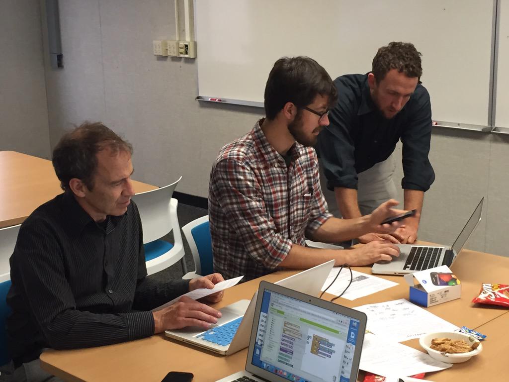 BTwarek's tweet photo. Mr. Rothman helps #STEAM teachers learn to teach AppInventor to create real Android apps. @sfusdedtech @SFUSD_iSTEM http://t.co/9Qdv3OSvXq