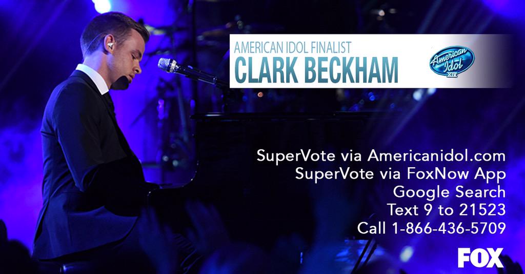 ClarkBeckham's tweet photo. Wow. Things are TIGHT!!! Thankful to be in #Top5 but help me out, please VOTE &amp; RT! #BeltItLikeBeckham #idol http://t.co/DtEfUAAwEx