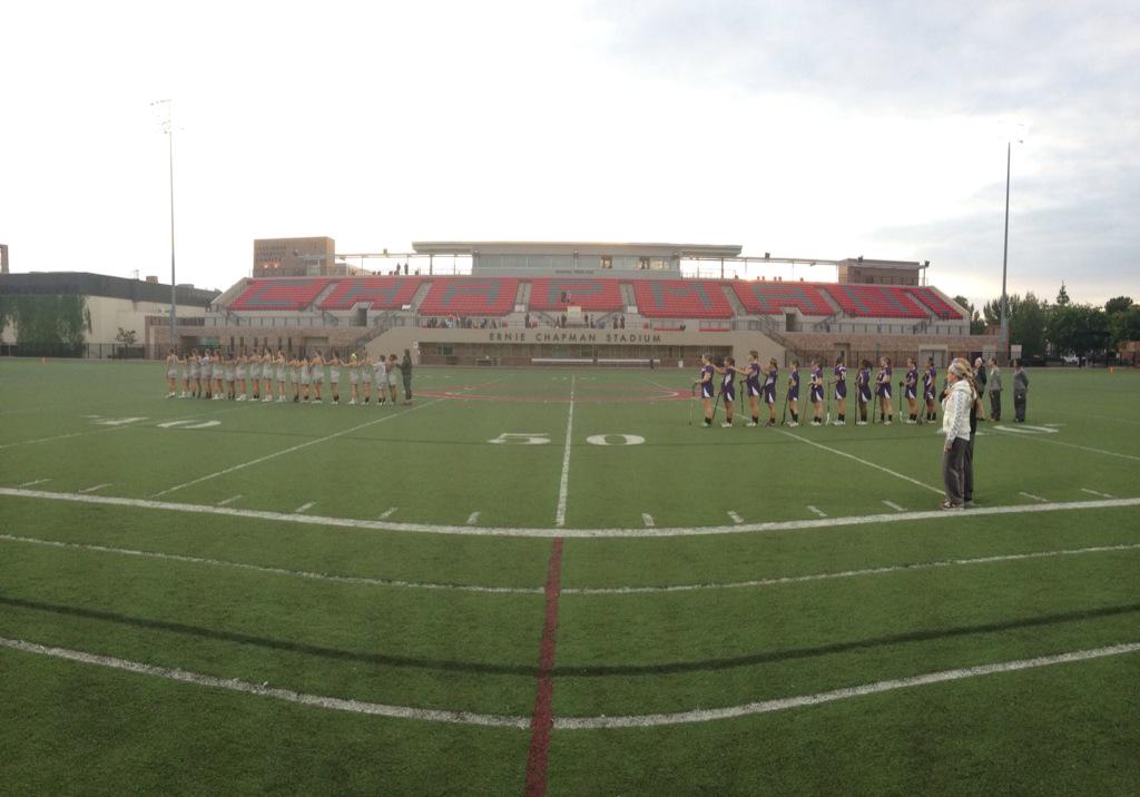 2015SCIACchamps's tweet photo. WLAX SCIAC Quarters: We are underway at #WilsonField. @wcpoets vs @ChapmanSports #d3lax http://t.co/fYg2pGBm1B