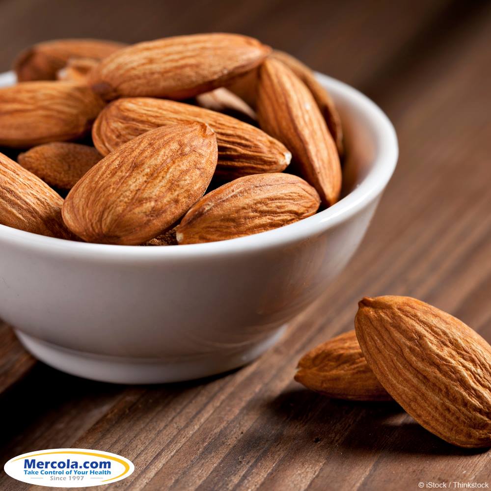 mercola's tweet photo. Food Fact: One of the healthiest aspects of #almonds appears to be their skins. http://t.co/QRmcHMdY42 http://t.co/5oDy1keZmA