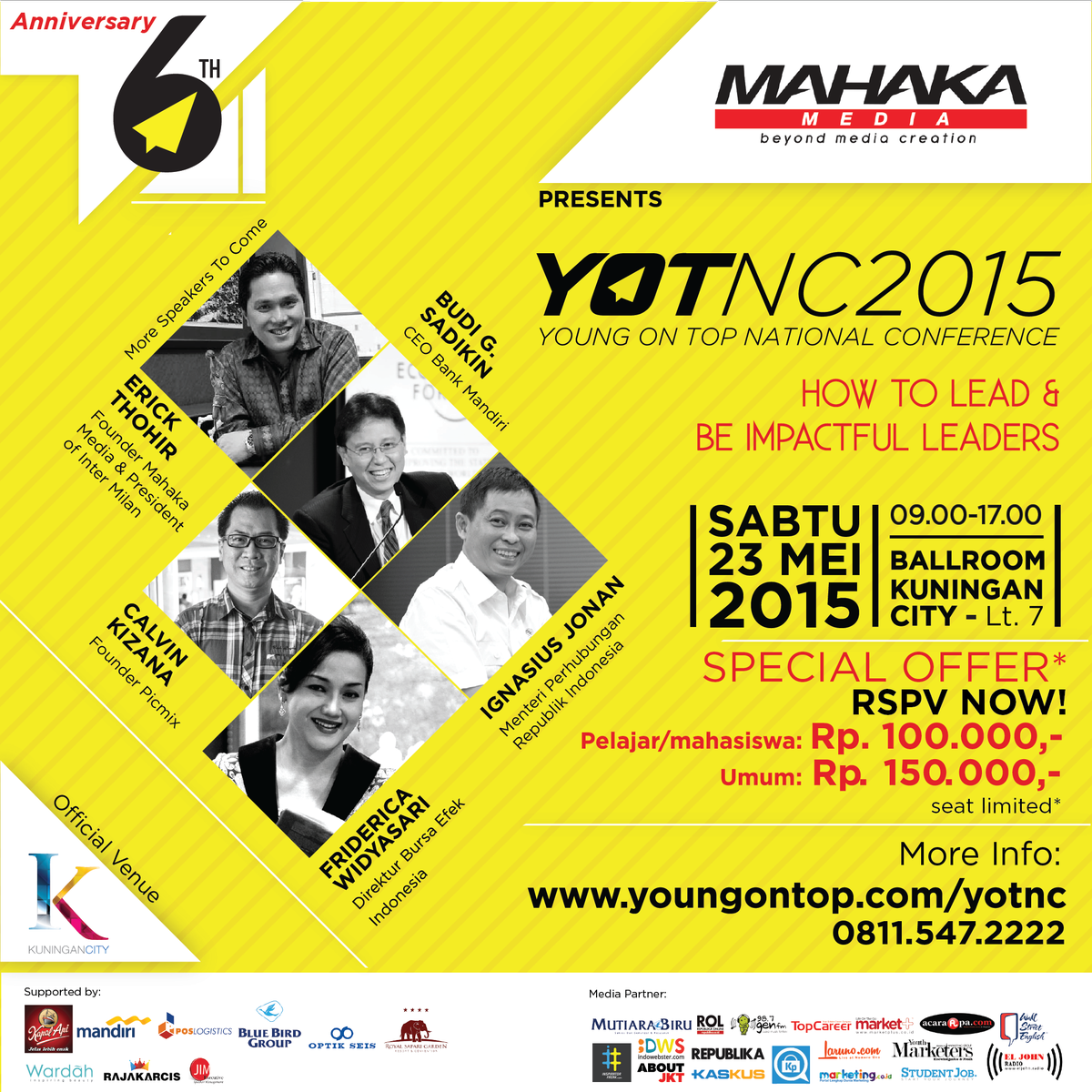 #YOTNC2015 Supported by <a href="/optikseis/">Optik Seis</a> <a href="/RoyalSafari_BGR/">ROYAL SAFARI GARDEN</a> <a href="/KapalApi_ID/">Waktunya Kapal Api</a> <a href="/bankmandiri/">bank mandiri</a> PT.POS Logistic <a href="/Kuningan_City/">Kuningan City</a>