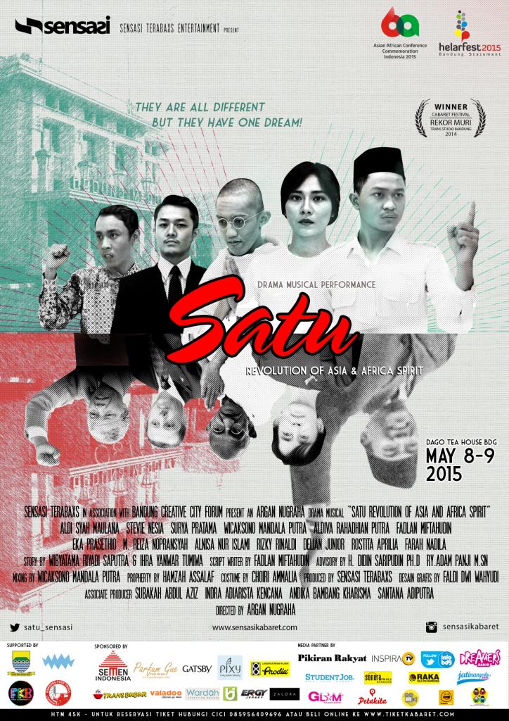 TODAY! Drama musikal kabaret #SATU @sensasikabaret ttg sejarah perubahan Asia Afrika | 8-9 Mei, 45K @helarfestbdG