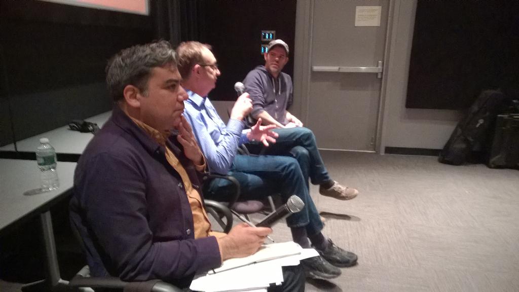 nyindieguy's tweet photo. Great conversation tonight in my @ColumbiaFilm class about the future of the biz w/ @eug @LanceWeiler @frankrose http://t.co/RUOc9Kkt3q