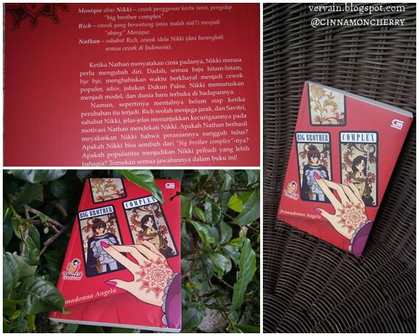 cinnamoncherry's tweet photo. Dalam rangka #WorldBookDay mau bagi2 #BigBrotherComplex @gramedia kover baru. Ada yang mau? Nanti malam ya kuisnya. http://t.co/lRpM4fCBDN