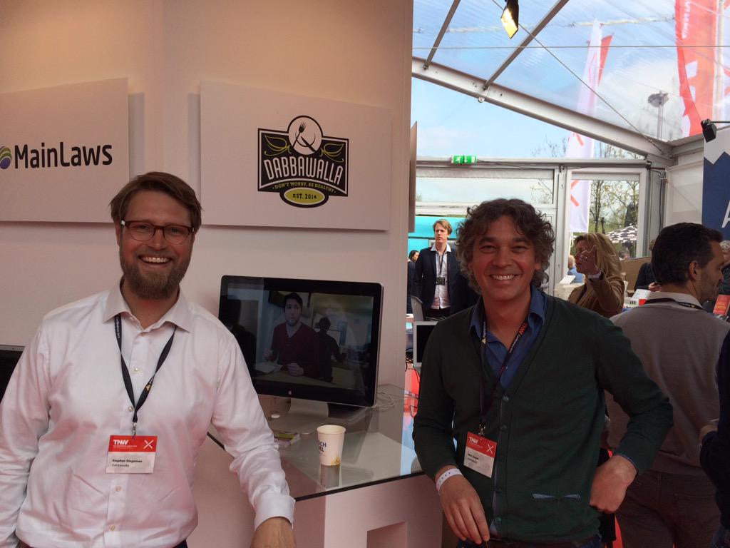 Startup_Adam's tweet photo. Healthy lunches brought to you by @DabbawallaNL #TNWEurope http://t.co/LMwuS9XMKN