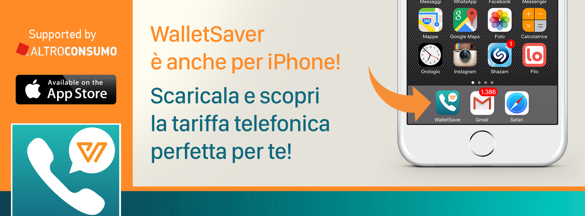 walletsaverapp's tweet photo. Finalmente è arrivata #WalletSaver per #iPhone! Scaricala gratis e scopri la tariffa per te! http://t.co/V6YkjU3eOb http://t.co/kTT9uY9Bce