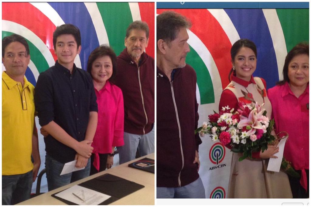 chinoReed09's tweet photo. JoshAne's @StarCinema contract signing ct @MyCHOSdotcom 

Win The Game JOSHANE
Congrats JoshuaANDJane http://t.co/OvpyJ1Fp8t