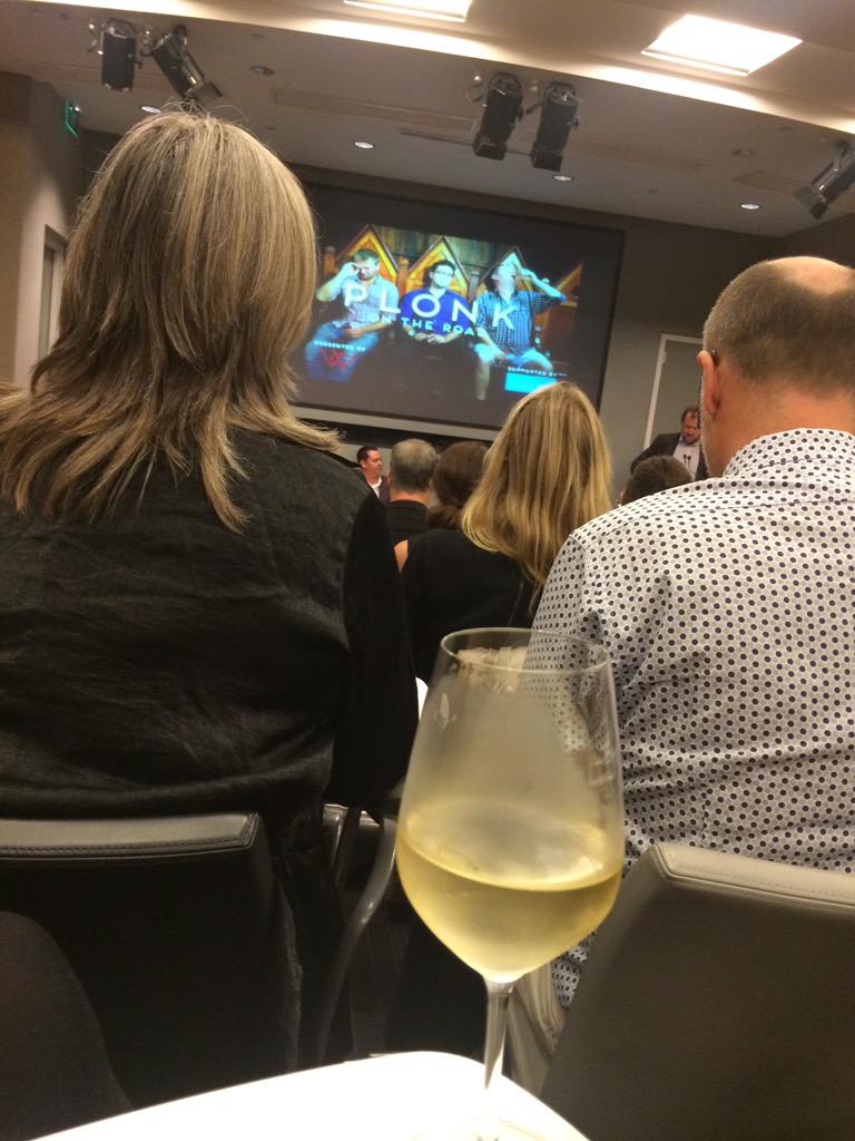 liquidideas's tweet photo. Pretty stocked to be in the @roadtoplonk audience tonight! Thanks @WineComAust #winecomaust #plonkontheroad http://t.co/23jMdM35ZF