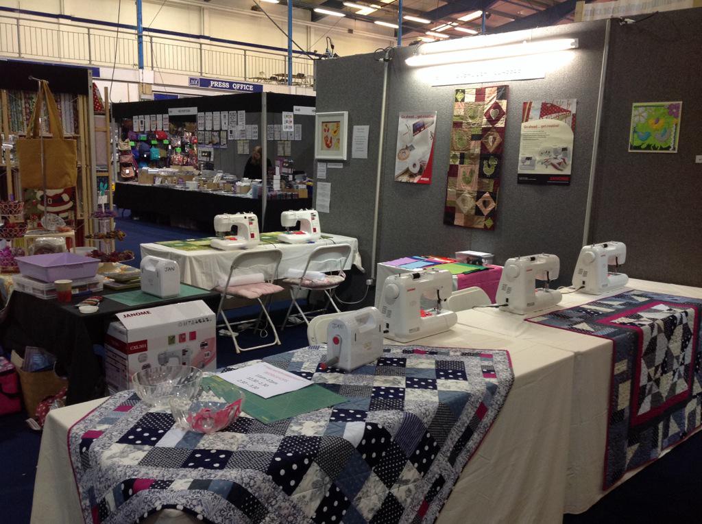 JanTillett's tweet photo. Show about to open @TridentEx @BathandWest @JanomeUK So much to inspire and buy. http://t.co/crZtjxbQ0J
