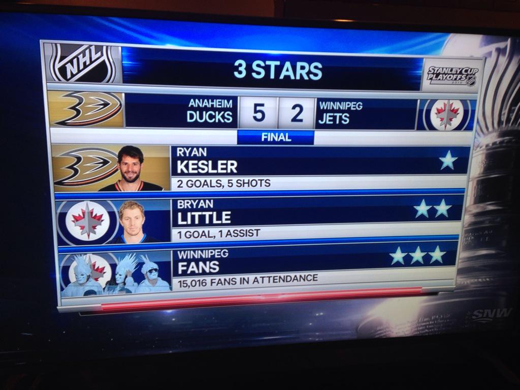 chaud22's tweet image. 3rd star Jets fans. Nice! Good season! #NHLJets #GoJetGo #whiteout