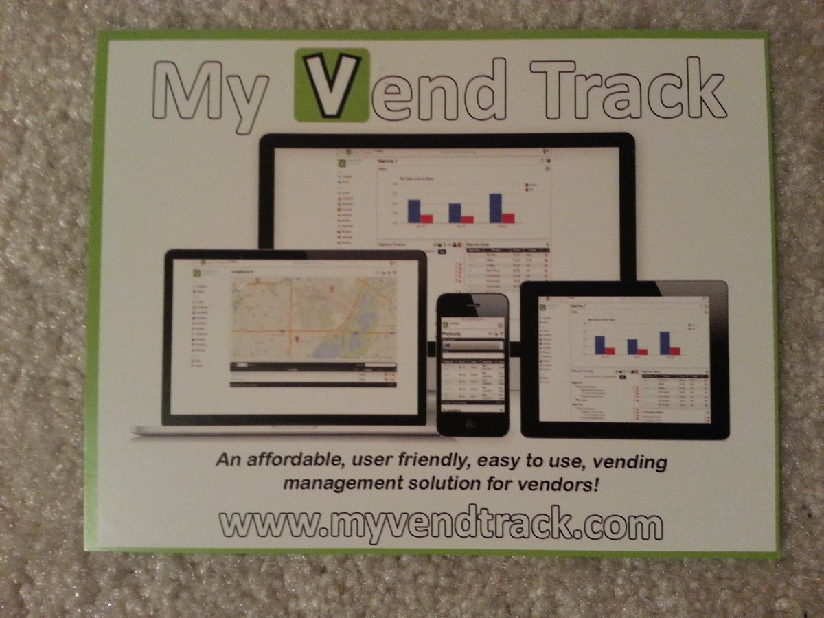 My Vend Track (@myvendtrack) on Twitter photo Get a FREE months access to My Vend Track! Just Include our flyer in a selfie and tweet us <a href="/MyVendTrack/">My Vend Track</a> #NAMAOneShow Get a FREE months access to My Vend Track! Just Include our flyer in a selfie and tweet us <a href="/MyVendTrack/">My Vend Track</a> #NAMAOneShow