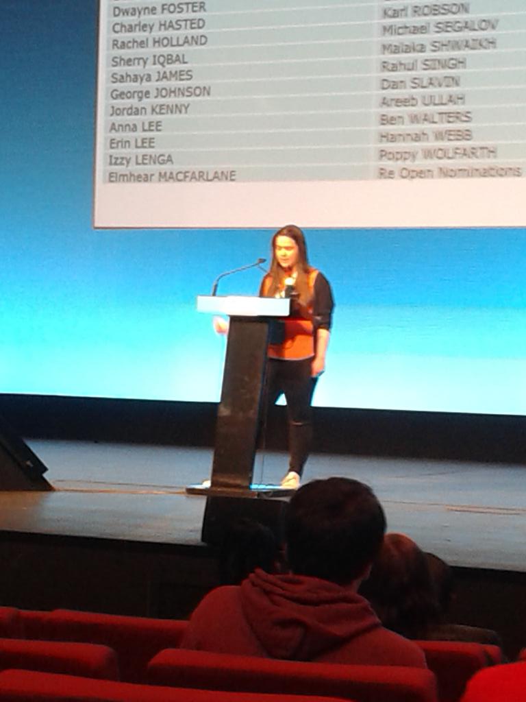 carlyabrahams23's tweet photo. #NUSconference the best block speech I've heard!!! Amazing candidate. Vote @izzyjengalenga for block!!! #izzy4block http://t.co/lXRmKfvcpa