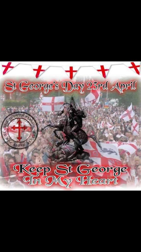 TRobinsonNewEra's tweet photo. My heart beats for ENGLAND. Happy St George's day everyone. My ENGLISH pride, I will not hide http://t.co/5mktNCtaZ0