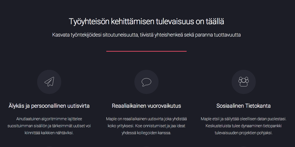 Maple_Social's tweet photo. #intranetwork Teemme sosiaalista sisäisen viestinnän alustaa! Auta tekemään siitä näköisesi http://t.co/pEkc0pbkzb http://t.co/RbKeYMmDck