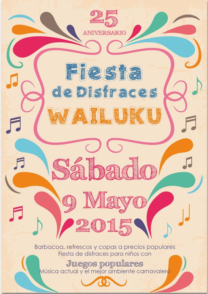FIESTA DE DISFRACES WAILUKU. 9 mayo 2015. OS ESPERAMOS!!!!