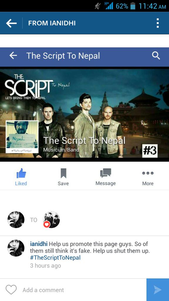 _inidhi's tweet image. At least they noticed 😄😄😄
#TheScriptToNepal @thescript @TheScript_Danny