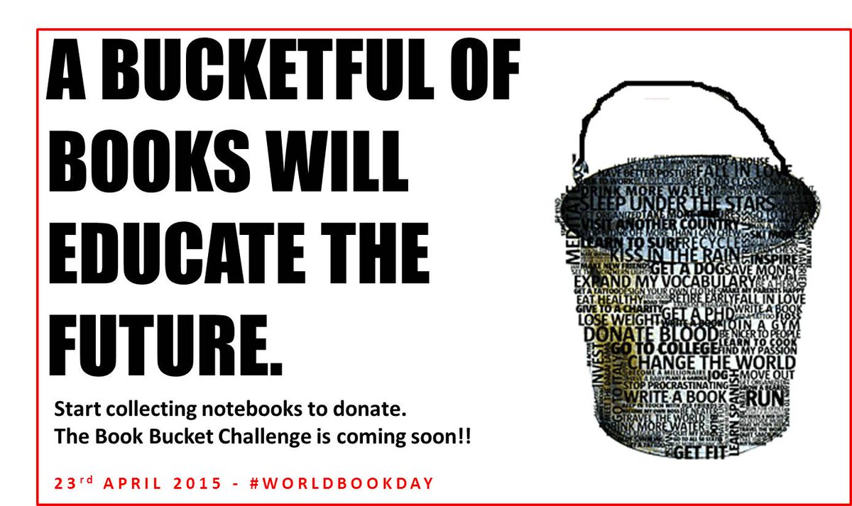 gaminrebusy's tweet photo. #BookBucketChallenge got success last year with over 10k notebooks for kids. This year it's coming back.#WorldBookDay http://t.co/lKrEEMcXzj