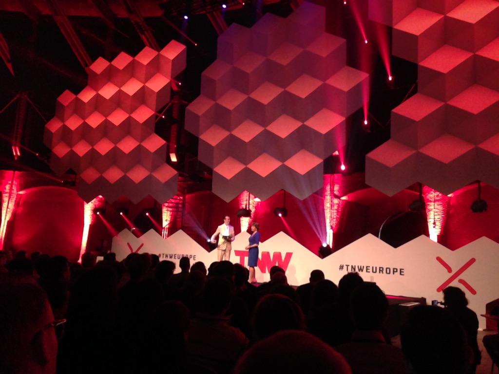 Our favorite "girl in tech" <a href="/NeelieKroesEU/">Neelie Kroes</a> on stage at #TNWEurope! #GirlsinTechNL