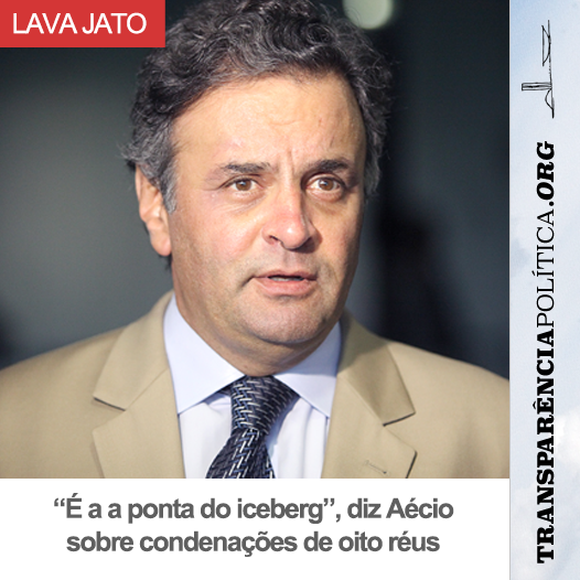 transppolitica's tweet photo. OPERAÇÃO LAVA JATO: “É a a ponta do iceberg”, diz @AecioNeves​ sobre condenações de 8 réu. http://t.co/bAq4vdq7w2 http://t.co/QtMxL1IjRF