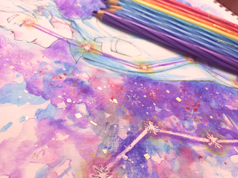 どういたしまして せがむ とても多くの 水彩 色鉛筆 宇宙 Izumiotsu Ed Jp