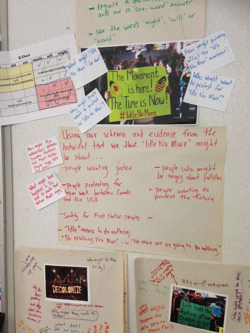 TheNelsunCrew's tweet photo. WALT investigate historical narratives by asking effect questions. #SocialStudies @AldergrovePS #CriticalLiteracy http://t.co/yLQP0dcxg5