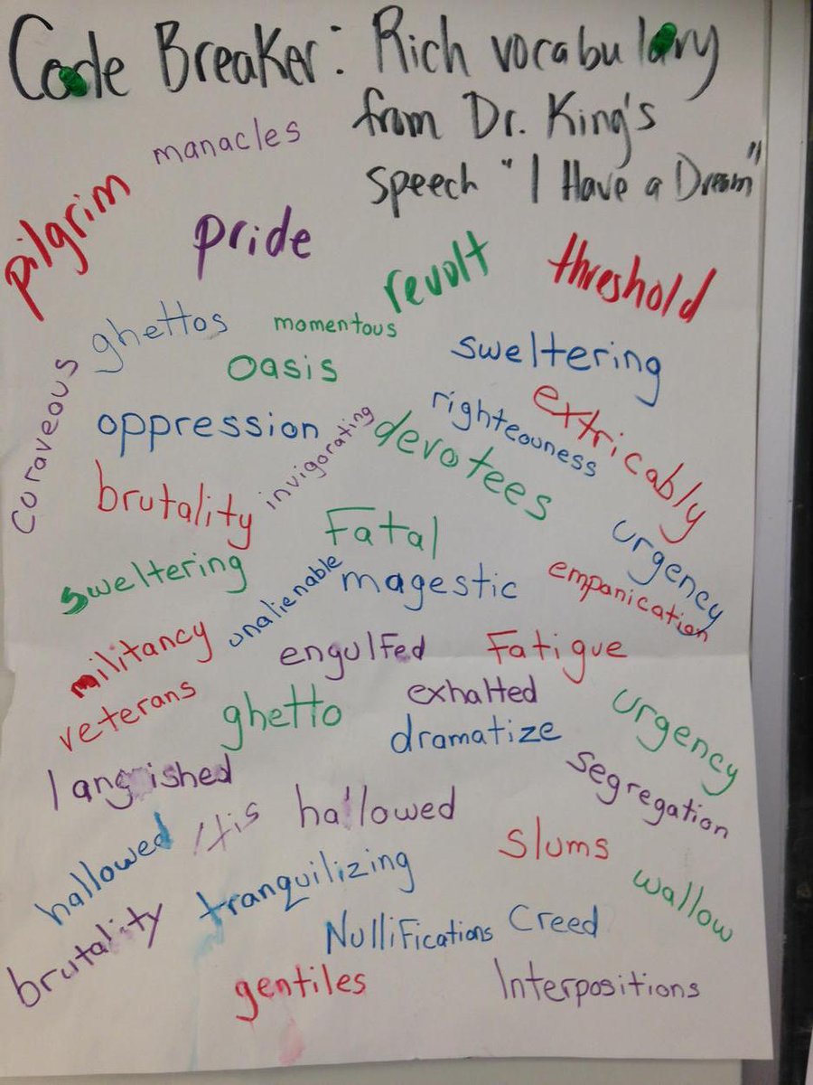 TheNelsunCrew's tweet photo. Before reciting Dr. King's speech from memory, we decoded the text in order to engage meaningfully with its ideas. http://t.co/7XnFAOn4fm