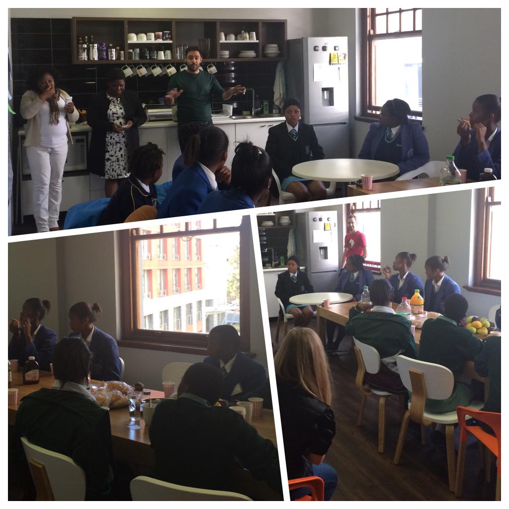 The girls from @GirlhypeSA have arrived at our offices. #GirlsinICT our CEO <a href="/vahidjm/">Vahid Monadjem</a> sharing what we do #mobile #tech