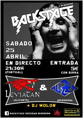 CONCIERTO DE LEVIATAN el 25 de ABRIL  en BACKSTAGE DE BENIDORM!!!!!