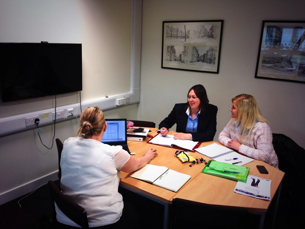NeedlerWorkwear's tweet photo. Dawn Teresa &amp; Michelle work on our new core range, while our production team dispatch more orders to our 7 day target http://t.co/NrJ9A5v2bG