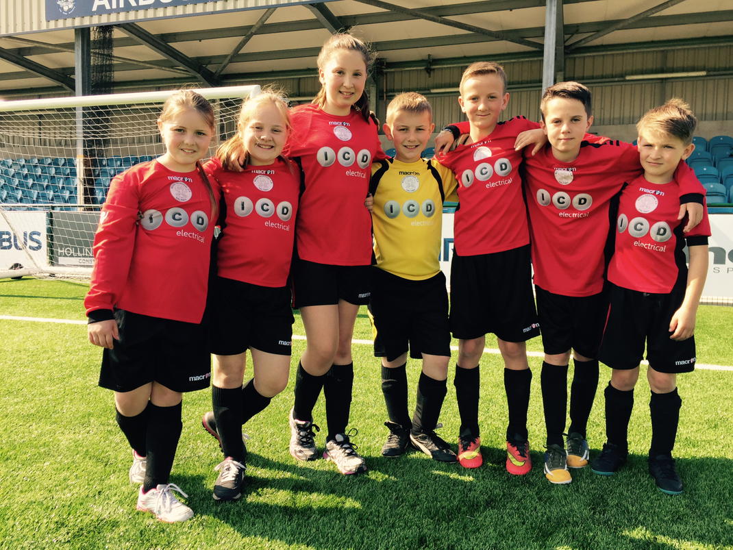 Our football team are taking part in the Airbus Community Cup at Broughton today. It's beautiful weather for it.