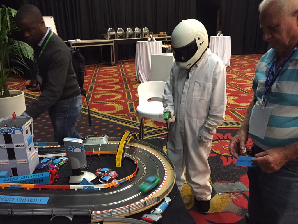 LiquidCRM's tweet photo. The Stig wishing he could shrink himself... #MSReimagine15 http://t.co/CVoAJm9eoZ