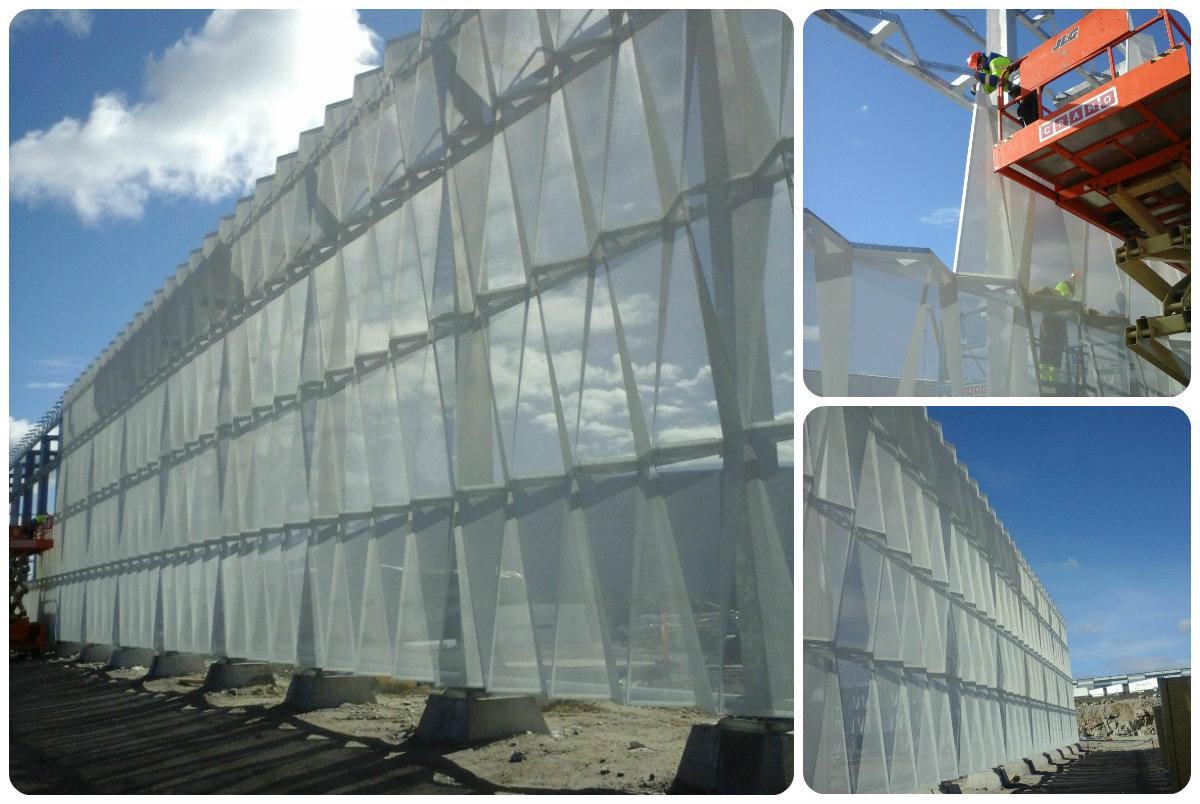 Dijkmancoating's tweet photo. Montage gevelpanelen ICT-center Ericsson Zweden. Ondertussen @poedercoaten wij door aan deze enorme partij! http://t.co/PnypG7yjIq