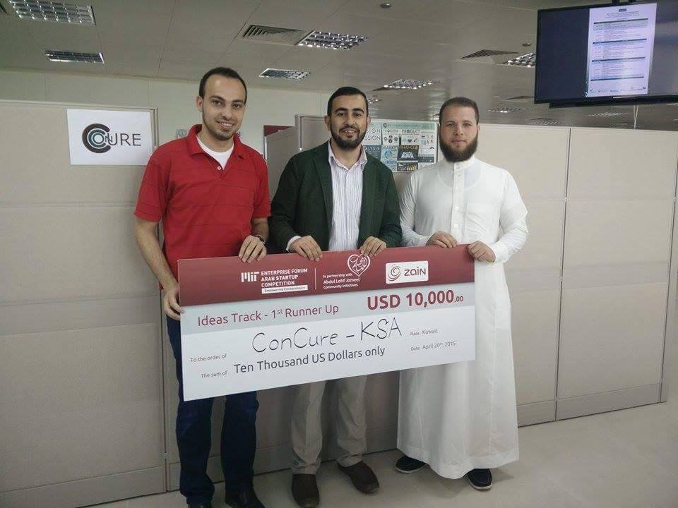 eiKFUPM's tweet photo. Congratulations to the @ConCureCo team winning the second prize in @MITEFarab competition (Ideas Track)
#kfupm http://t.co/zGVipJPDzZ