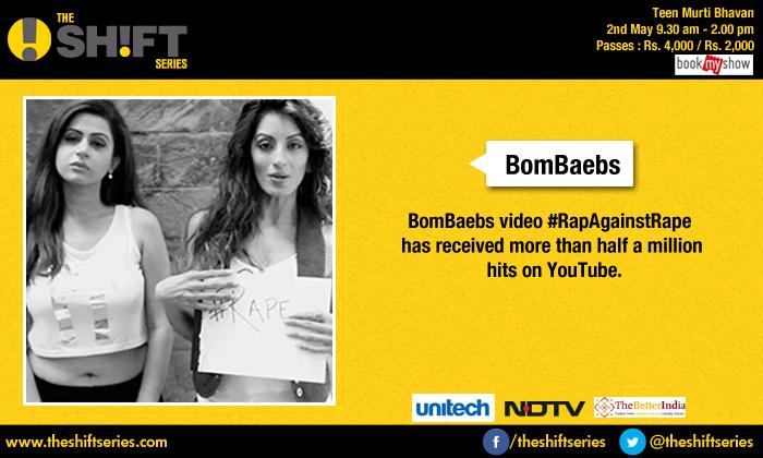 theshiftseries's tweet photo. @bombaebs the rap duo behind the #RapeAgainstRape movement. hear them talk @ #shiftforchange http://t.co/GpJTOKqMbM @DeShobhaa @anuacharya