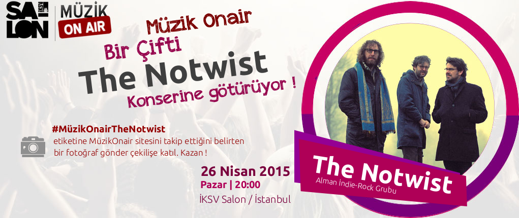 muzikonair's tweet photo. #MüzikOnairTheNotwist 'e MüzikOnair temalı fotoğrafını gönder.@saloniksv 'daki The Notwist konserine bilet kazan ! http://t.co/XAqFyTebTZ